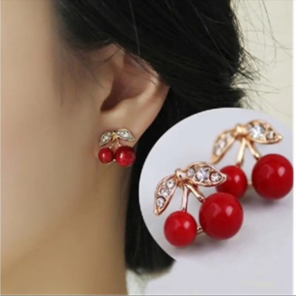 Jewelry - Gold Filled CZ Cherry Earrings